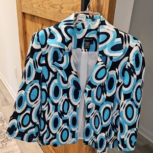 Blue and Black Patterned Blazer